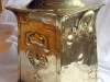 art nouveau brass coal box side view