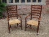Pair of 18 century ladder back chairs